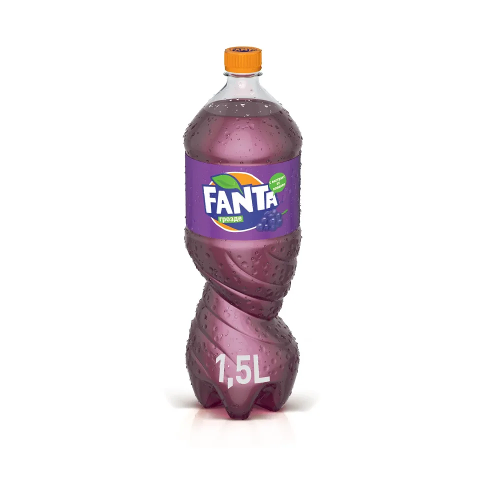 Fanta băutură răcoritoare, struguri, 1.5 L, sticlă din plastic