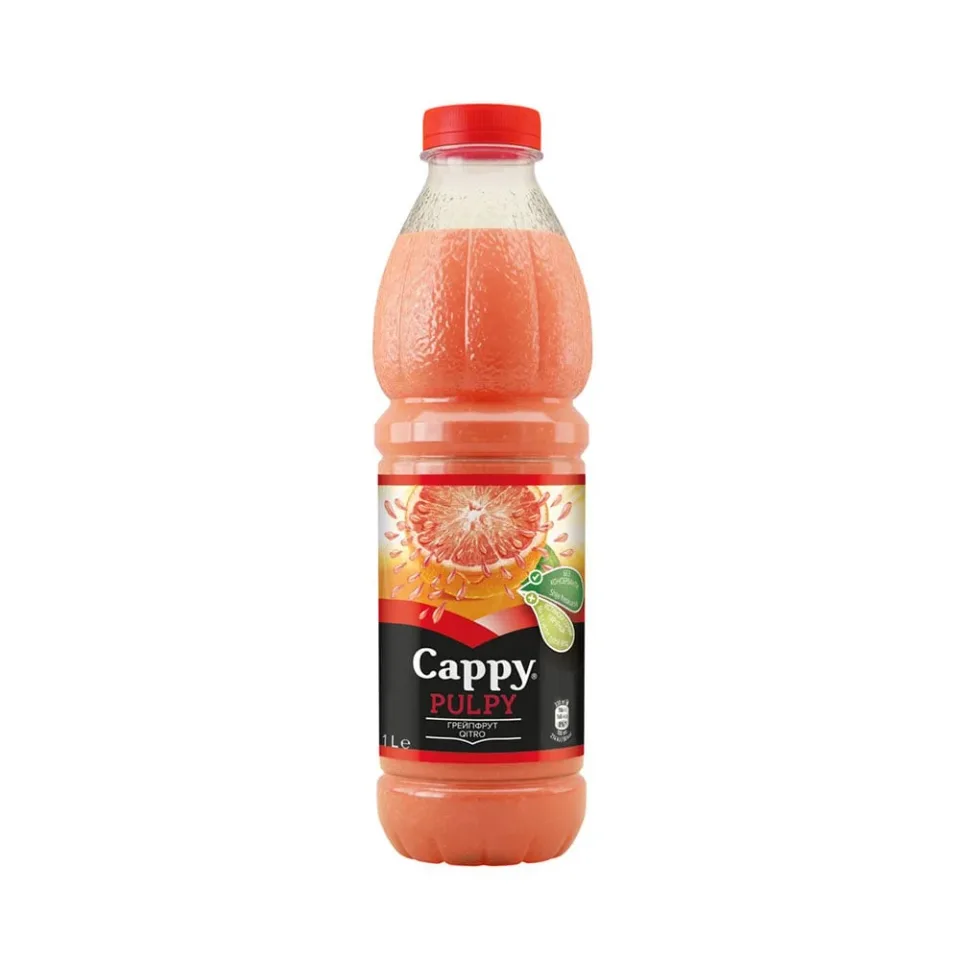 Cappy Băutură din fructe Pulpy, grapefruit, cu bucăți de fruct, 1 L, carton