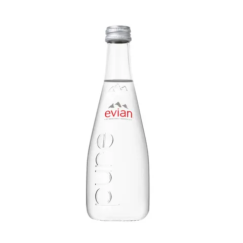 Evian Apă minerală, 330 ml, în sticlă de sticlă