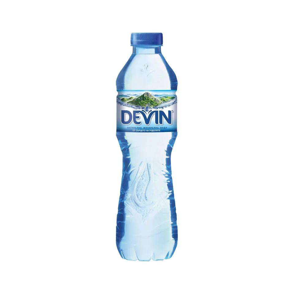 Apă minerală Devin, 500 ml, sticlă plastic