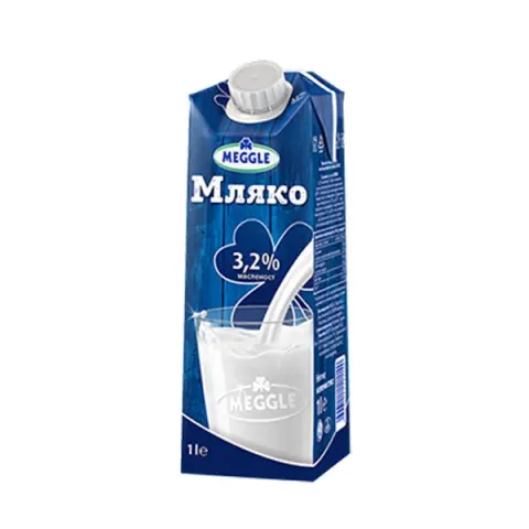 Meggle Fresh Milk UHT, 3.2% grăsime, 1 L, carton