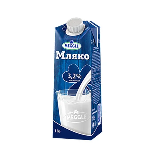 Meggle Fresh Milk UHT, 3.2% grăsime, 1 L, carton