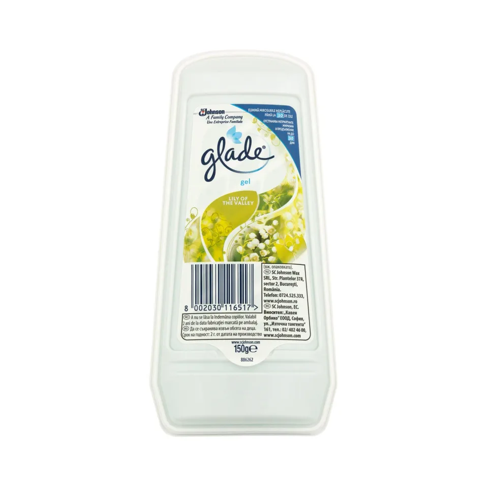 Odorizant de aer Glade, gel, lăcrămioară, 150 g