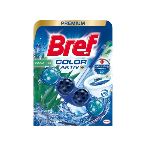 Odorizant pentru toaletă Bref Blue Aktiv, eucalipt, 50 g
