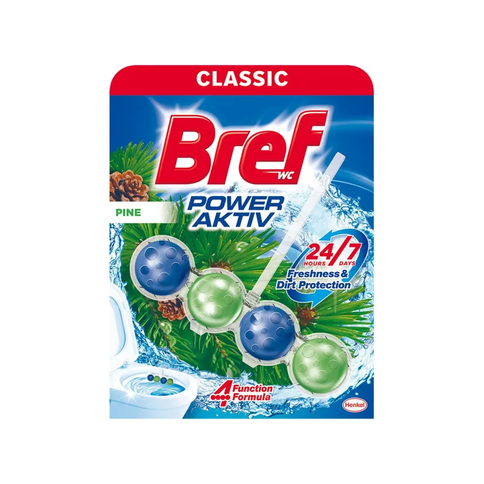 Odorizant pentru toaletă Bref Power Aktiv, pin, 50 g