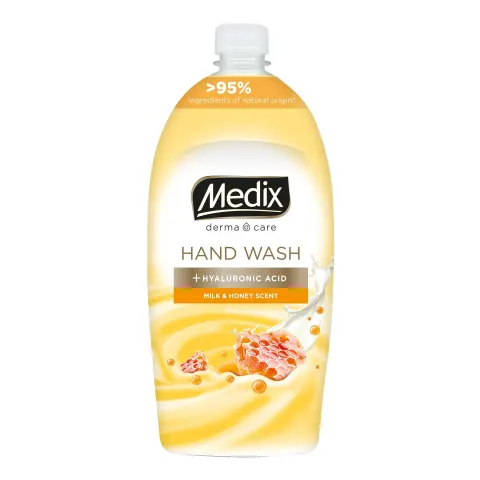 Săpun lichid Medix Cream Milk & Honey, rezervă, 800 ml, portocaliu