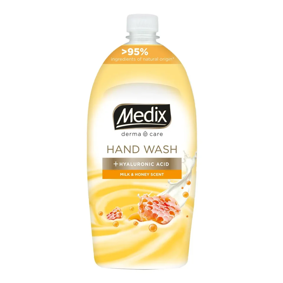 Săpun lichid Medix Cream Milk & Honey, rezervă, 800 ml, portocaliu