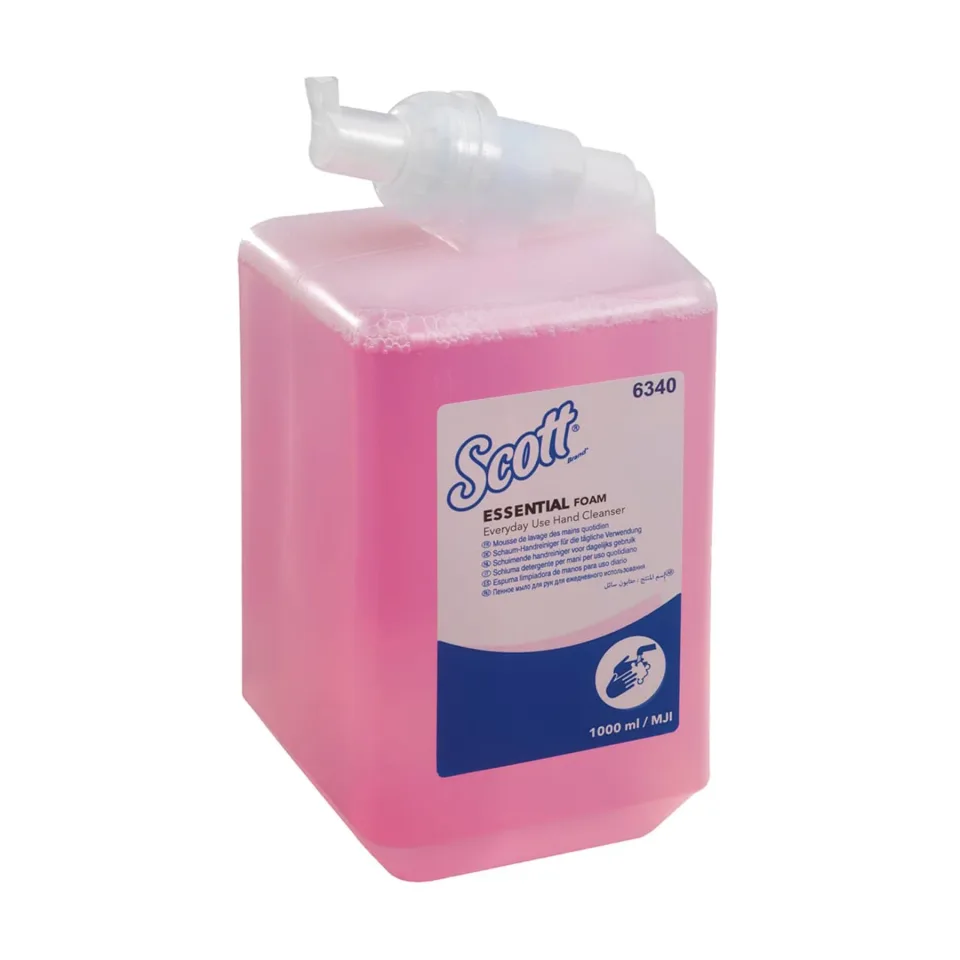 Săpun spumă Kimberly-Clark Scott Essential, pentru uz zilnic, 2500 doze, 1 L, roz
