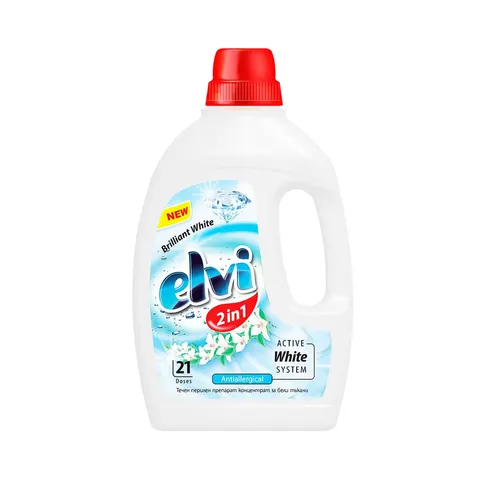 Detergent Perylene Elvi, lichid, pentru țesături albe, 1.5 l