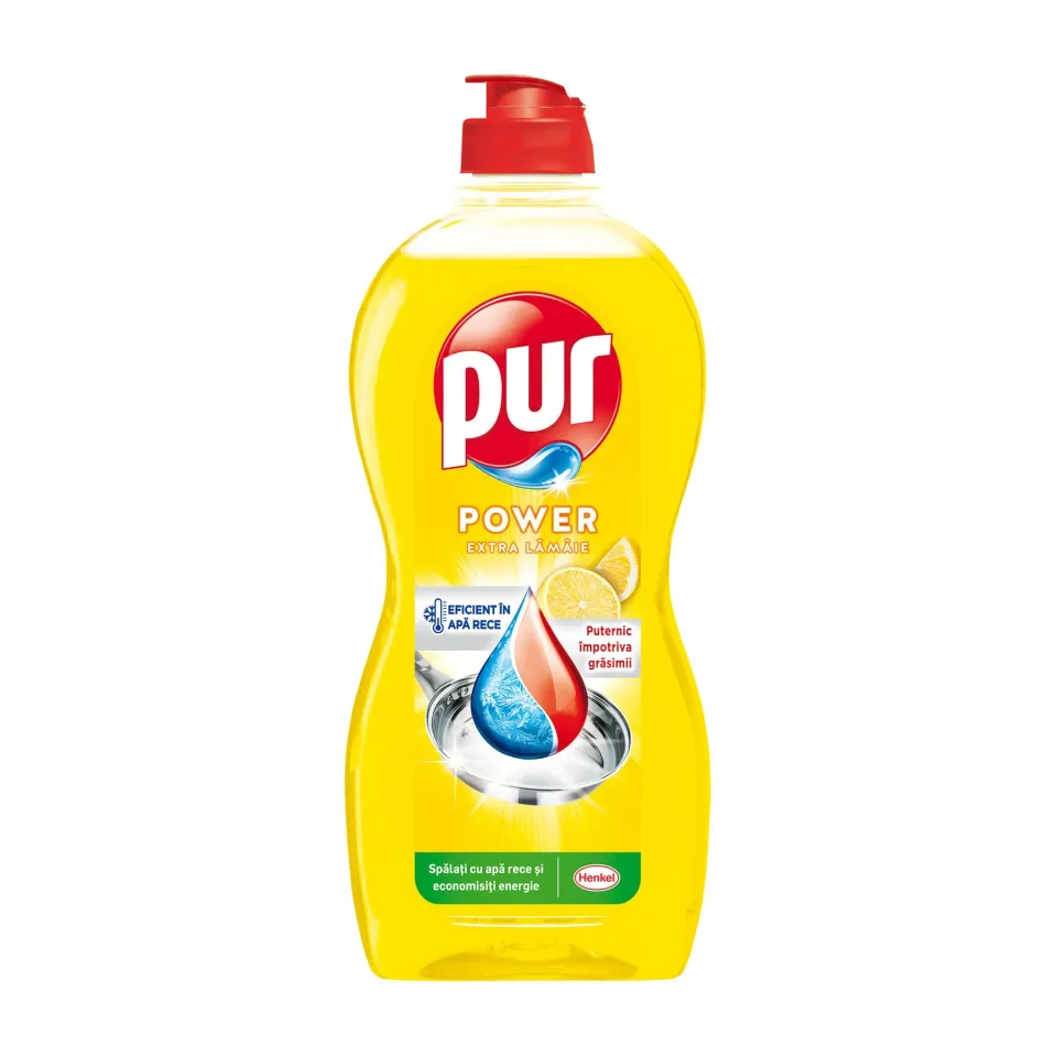 Detergent de vase Pur Duo Power, lămâie, 450 ml