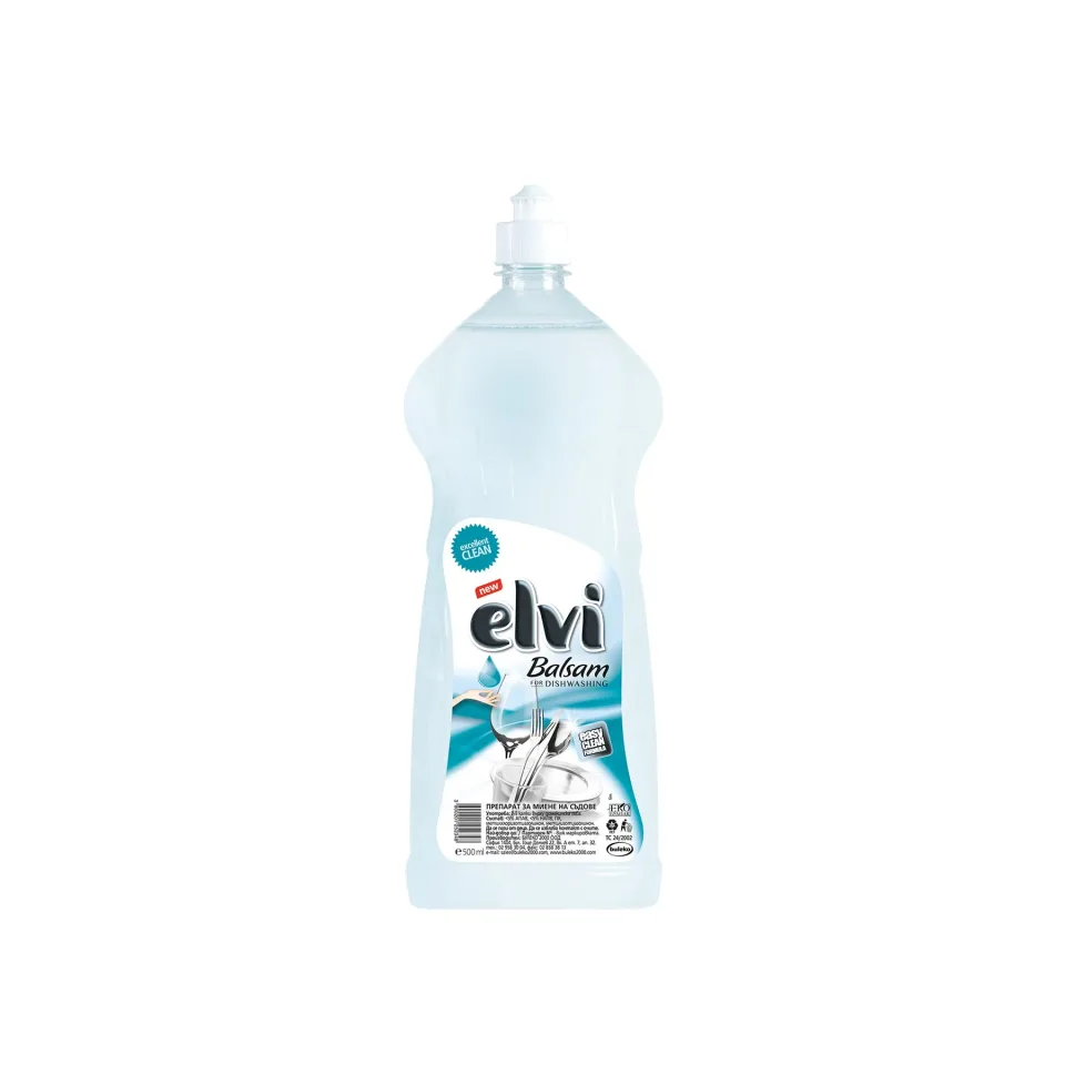 Detergent de vase Elvi Balsam, 500 ml, alb