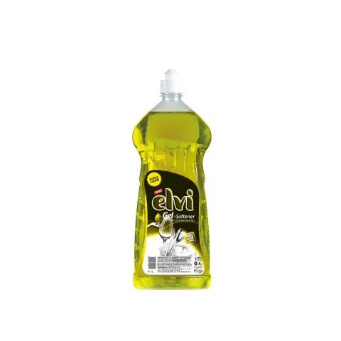 Detergent de vase Elvi Gel + balsam, lămâie, 1 L