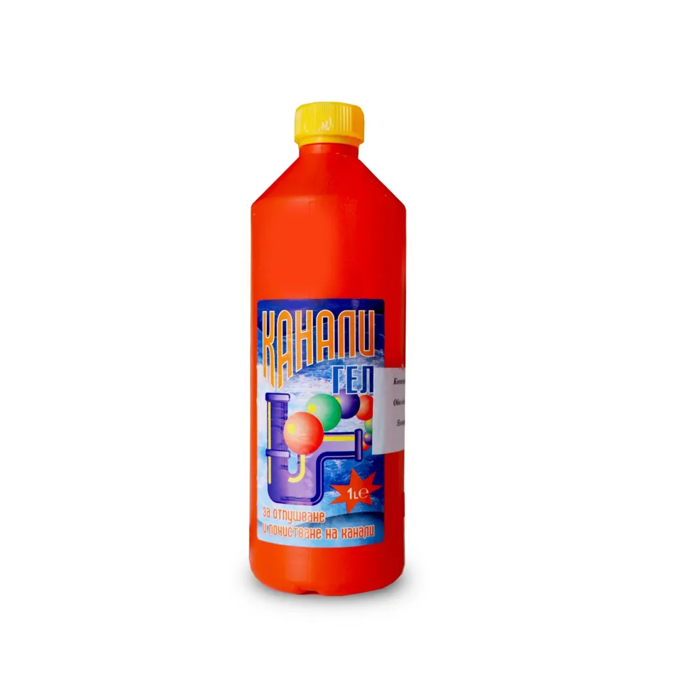 Detergent pentru deblocarea conductelor „Kanalin”, gel, lichid, 1 L