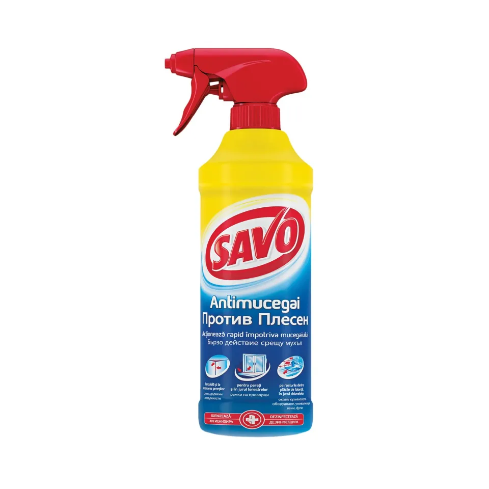 Detergent împotriva mucegaiului și a ciupercilor Savo, spray, 500 ml
