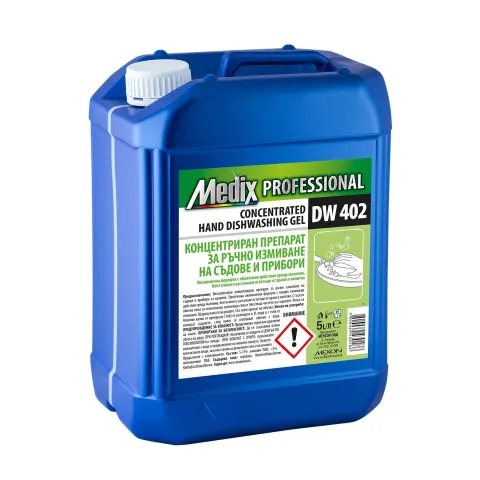 Detergent concentrat pentru spălarea manuală a vaselor și ustensilelor Medix Professional, DW 402, 5 L