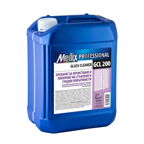 detergent pentru curățarea și lustruirea sticlei și suprafețelor netede Medix Professional, GCL 200, 5 L