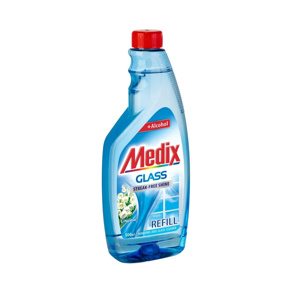 Agent de curățare geamuri Medix Original, reumplere, 500 ml, albastru
