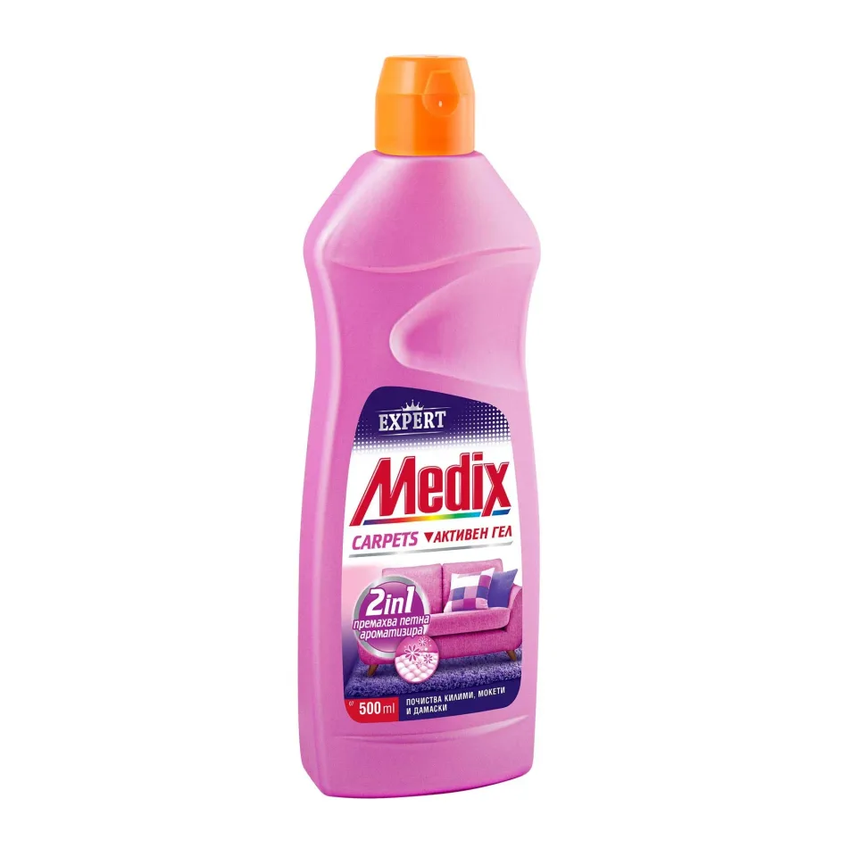 Detergent pentru curățarea covoarelor și damascurilor Medix Expert Carpets, gel activ, 500 ml