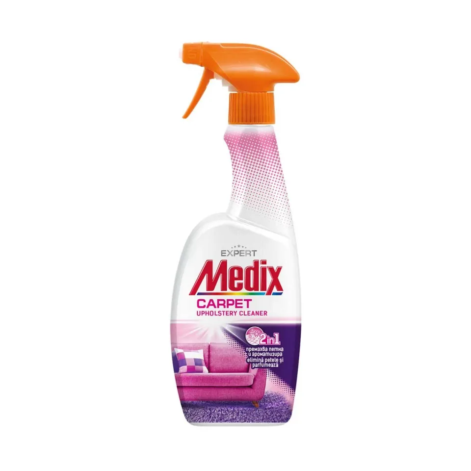 Agent de curățare pentru covoare și tapițerie Medix Expert Carpets, spumă activă, cu pompă, 500 ml