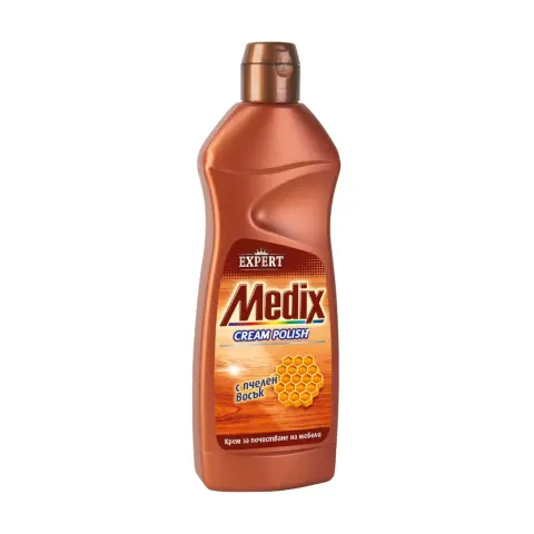Detergent pentru curățarea mobilierului și lemnului Medix Expert Cream Polish, cremă, cu ceară de albine, 500 ml