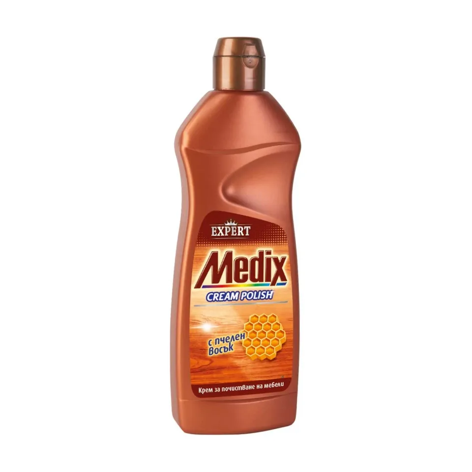 Detergent pentru curățarea mobilierului și lemnului Medix Expert Cream Polish, cremă, cu ceară de albine, 500 ml