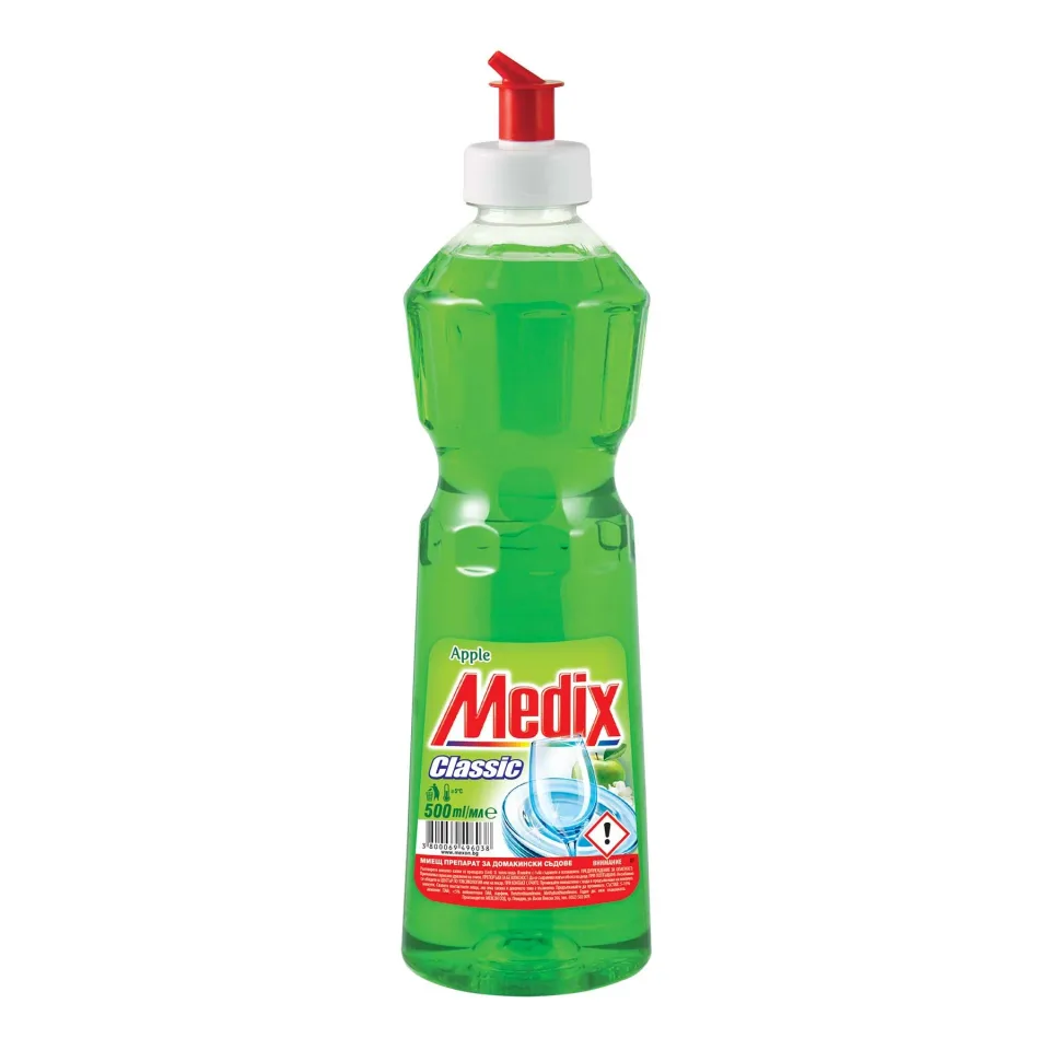 Detergent de spălat vase Medix Classic, măr, 500 ml, verde