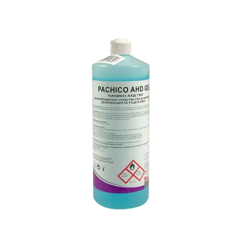 Dezinfectant detergent pentru mâini și piele PaChico AHD, gel, profesional, 1 L