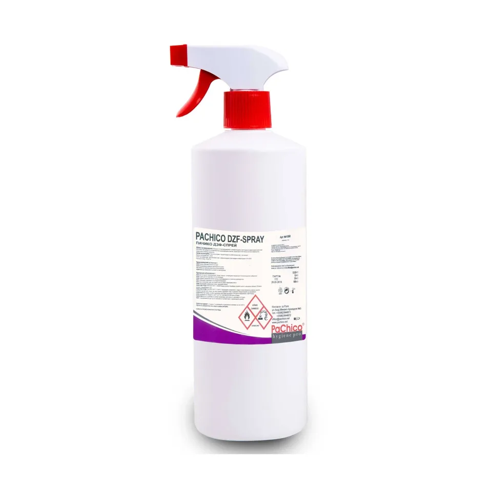 Detergent dezinfectant PaChico DZF Spray, profesional, cu pompă, 1 L