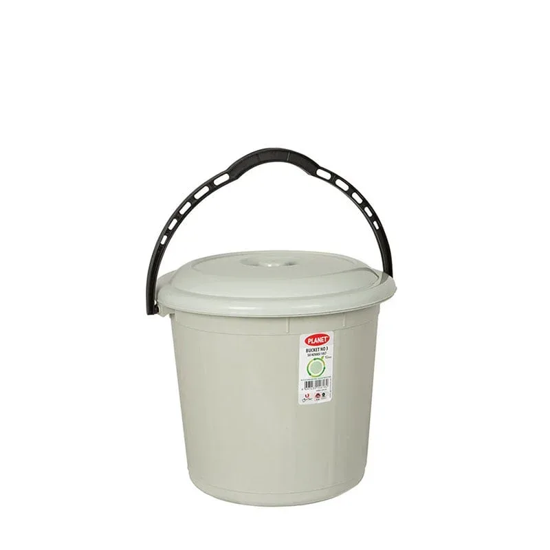 Găleată Planet cu capac, 15 L, gri