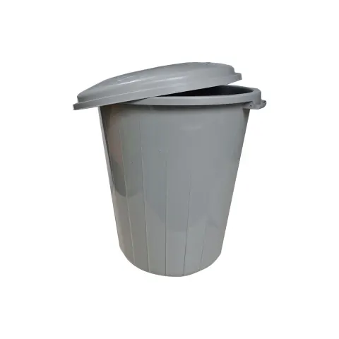 Coș Planet cu capac UP106, 70 L, gri, 40 x 40 x 52 cm