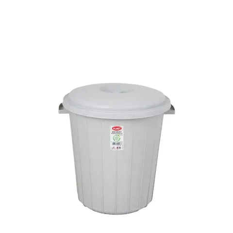 Coș Planet cu capac UP108, 25 L, gri, 34.5 x 34.5 x 36.3 cm
