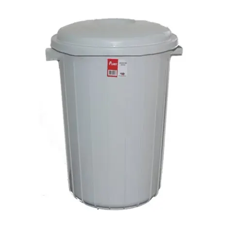 Coș Planet cu capac UP104, 50 L, gri
