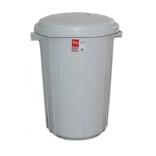 Coș Planet cu capac UP104, 50 L, gri