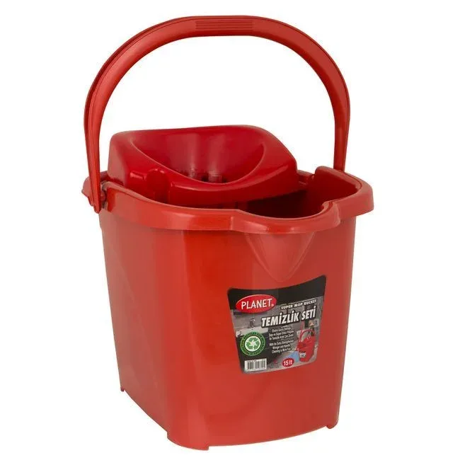 Găleată Planet cu storcător și roți, 15 L