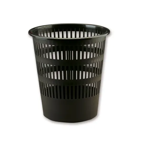 Coș pentru deșeuri de hârtie Faibo, plastic, 12 L, negru, 29.5 ? 27.5 cm