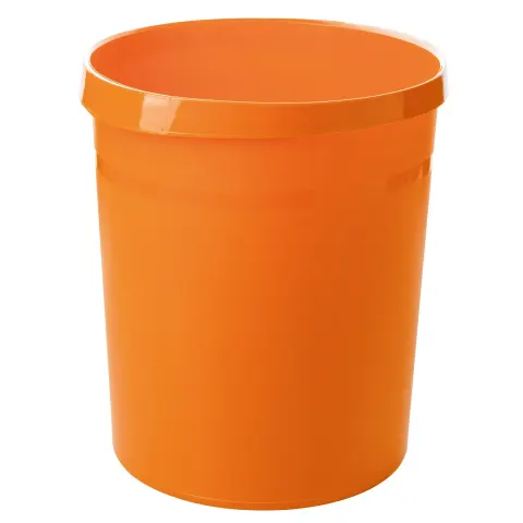 Coș de gunoi HAN Grip Trend, plastic, 18 L, portocaliu, 31.2 x 23.7 x 35 cm