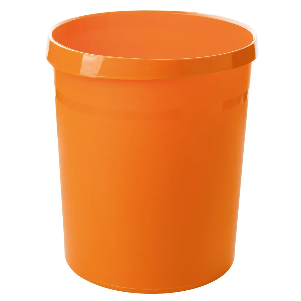 Coș de gunoi HAN Grip Trend, plastic, 18 L, portocaliu, 31.2 x 23.7 x 35 cm