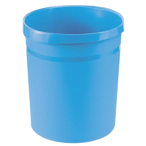 Coș de gunoi HAN Grip Trend, plastic, 18 L, albastru deschis, 31.2 x 23.7 x 35 cm