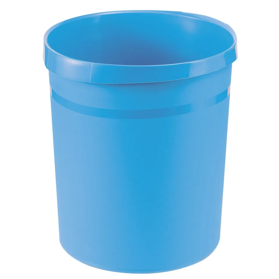 Coș de gunoi HAN Grip Trend, plastic, 18 L, albastru deschis, 31.2 x 23.7 x 35 cm