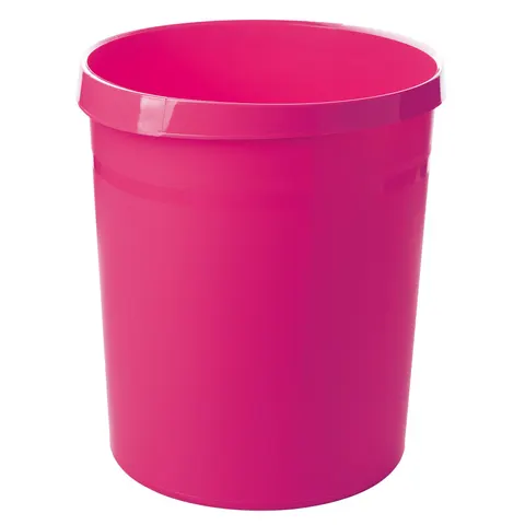 Coș de gunoi HAN Grip Trend, plastic, 18 L, roz, 31.2 x 23.7 x 35 cm