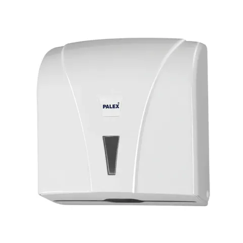 Dispenser pentru prosoape de mâini Palex, alb, ABS, pentru 300 prosoape, 27 x 11 x 27.5 cm