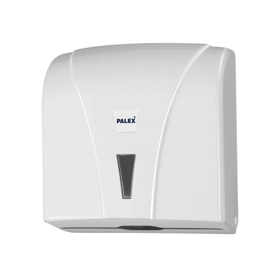 Dispenser pentru prosoape de mâini Palex, alb, ABS, pentru 300 prosoape, 27 x 11 x 27.5 cm