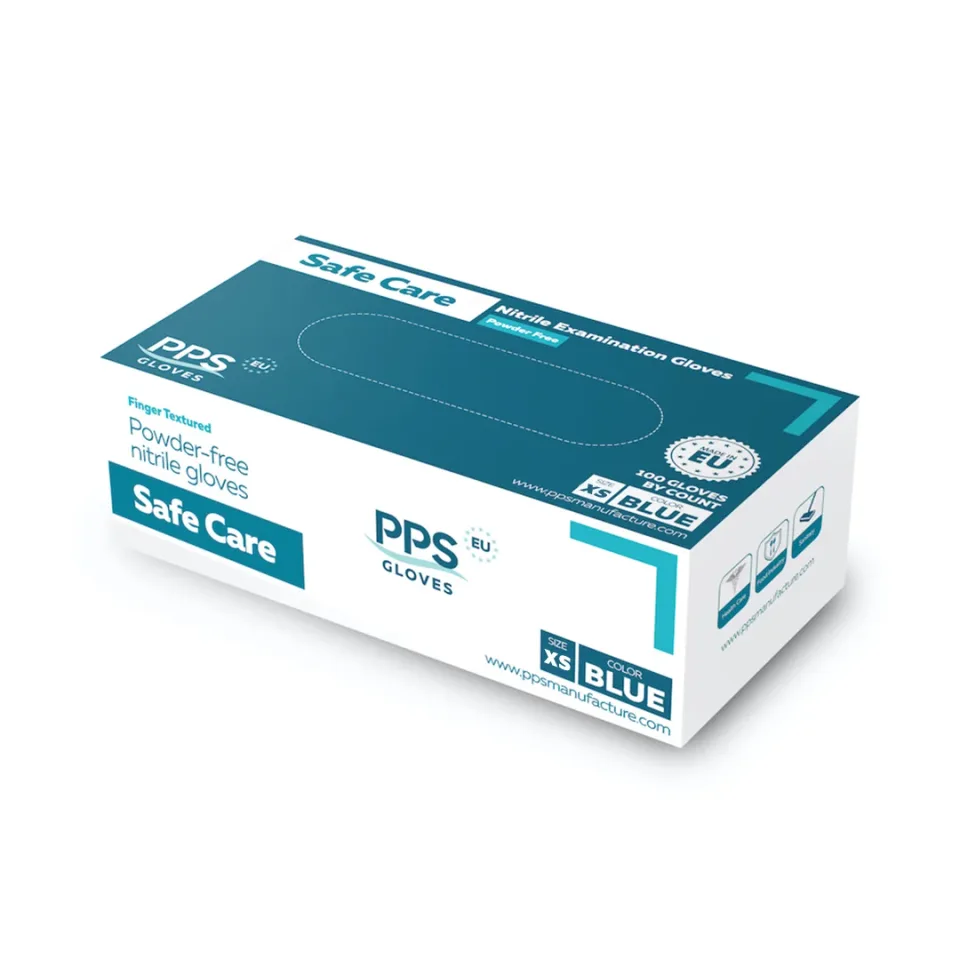 Mănuși PPS, nitril, XS, fără pudră, 100 bucăți