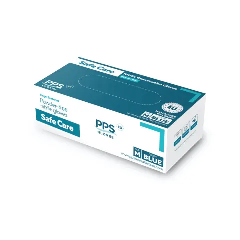 Mănuși PPS, nitril, M, fără pudră, 100 bucăți