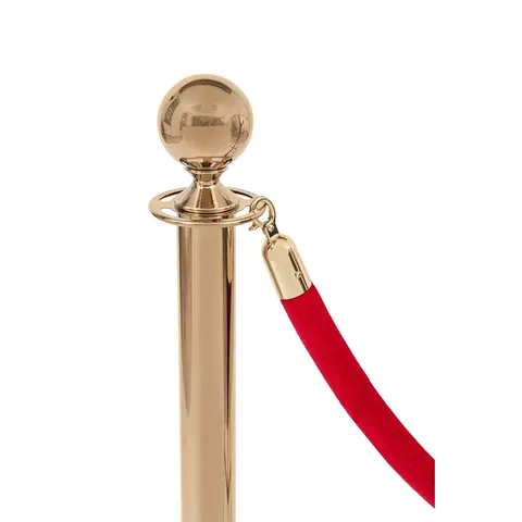 Frânghie cu clemă aurie Velor, 160 cm, roșie