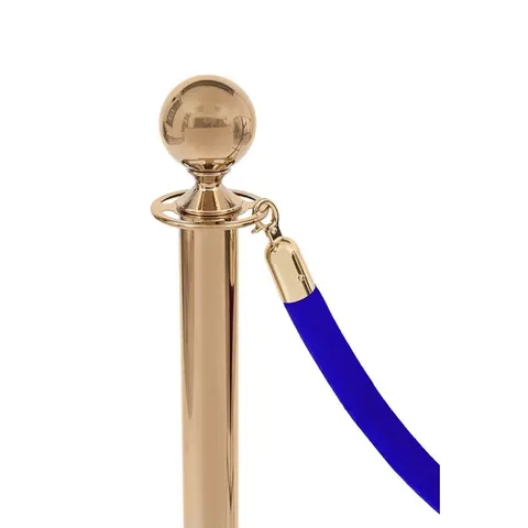 Sfoară cu cârlig auriu Velor, 160 cm, albastru