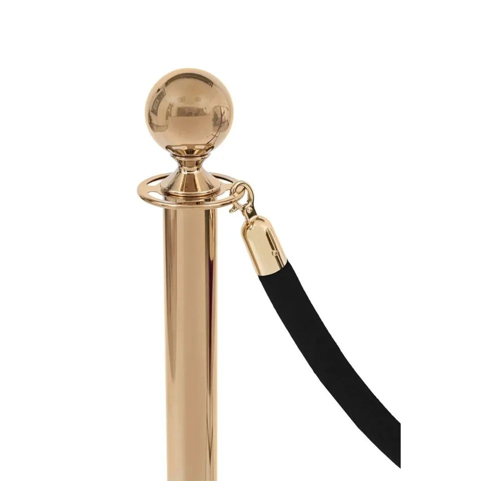 Sfoară cu clemă aurie Velor, 160 cm, neagră