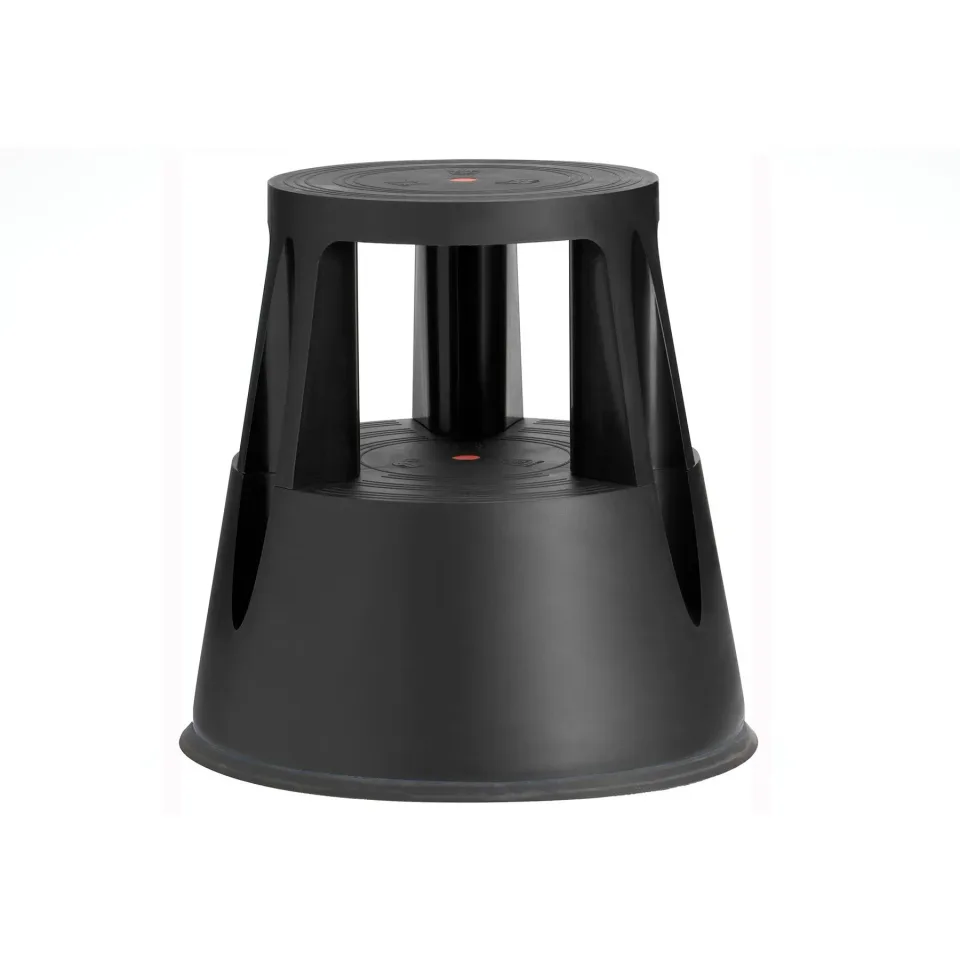 Step Twin - scară, pe roți, până la 150 kg, negru