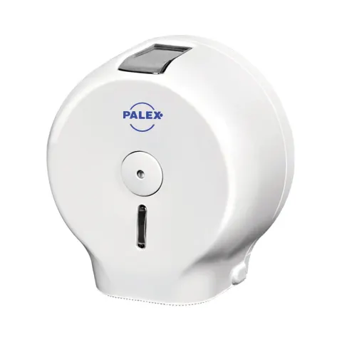 Dispenser pentru hârtie igienică Palex Mini Jumbo, alb, ABS, 160 metri