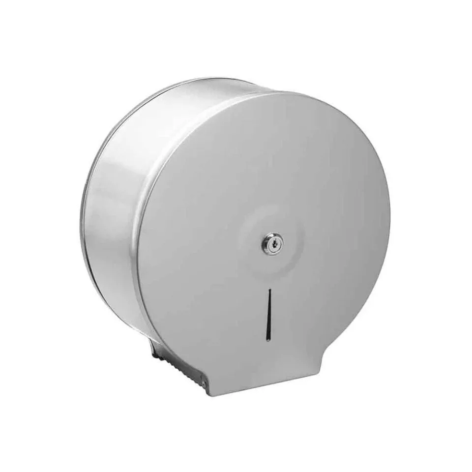 Dispenser pentru hârtie igienică Dayco Mini Jumbo, 26 x 10 x 24 cm, oțel inoxidabil